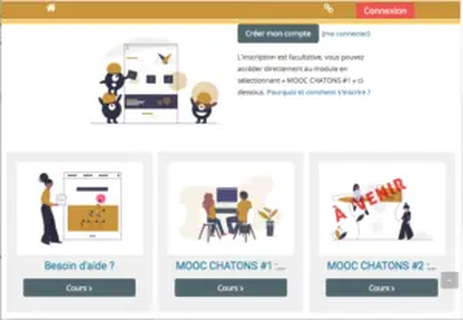 page d'accueil du mooc CHATONS