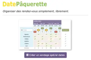 Page d'accueil du service