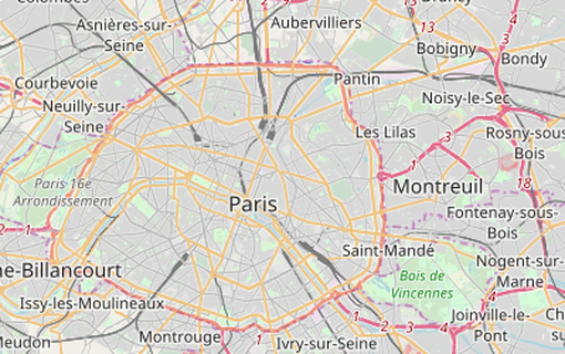 capture d'écran de Paris sur openstreetmap